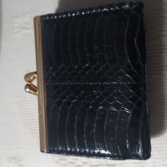 Vintage Amanda Smith Lizard Embossed Leather small wallet change purse - Picture 7 of 12
